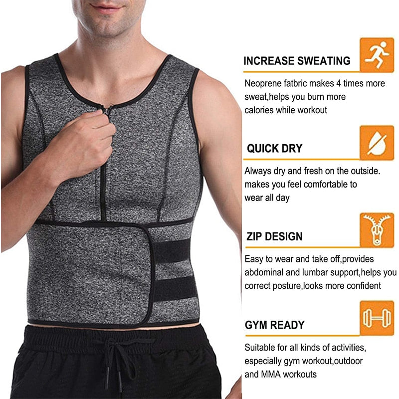 Men's Sauna Vest Workout Body Shaper