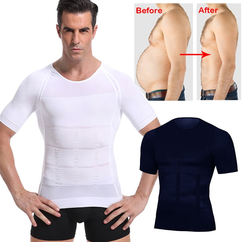 Men 2-in-1 Slimming Shaper & Posture Corrector T-Shirt & Vest