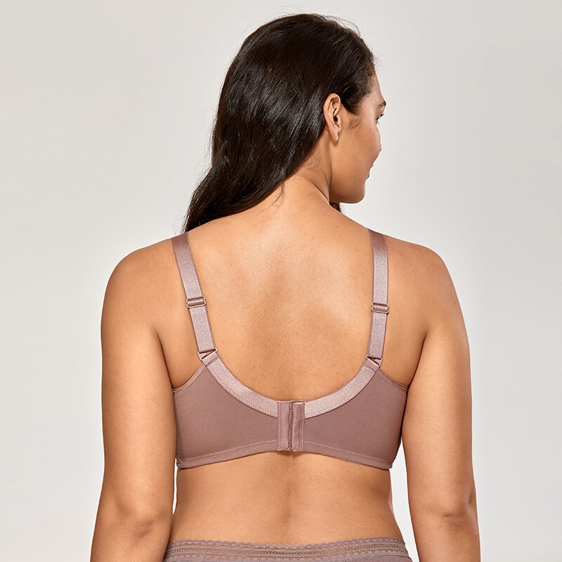 Embroidered Wirefree Cotton Bra - with Mastectomy Pocket!