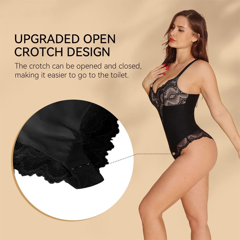 Lace Shapewear Bodysuit with Tummy Control up to 3XL
