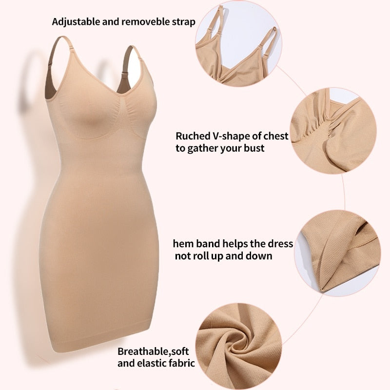 Cami Dress - Slimming Full Slip Tummy Control